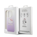 Apple iPhone 15 Uyumlu Pro Uyumlu Kılıf Hello Kitty Orjinal Lisanslı Yazı ve İkonik Logolu Elektroplating Kaplama Gradyan Kapak - 14