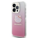 Apple iPhone 15 Uyumlu Pro Uyumlu Max Uyumlu Kılıf Hello Kitty Orjinal Lisanslı Yazı ve İkonik Logolu Elektroplating Kaplama Gradyan Kapak - 8