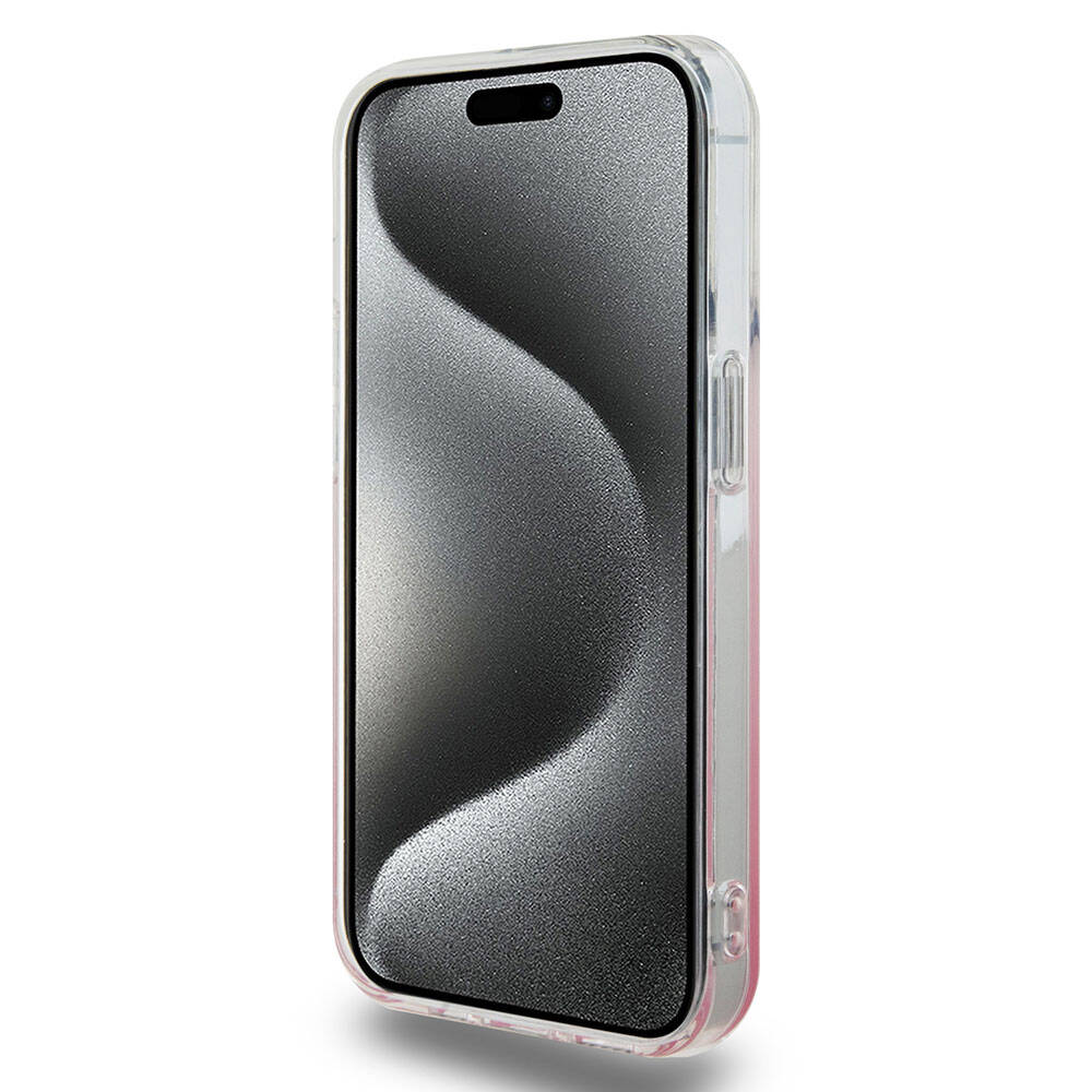 Apple iPhone 15 Uyumlu Pro Uyumlu Max Uyumlu Kılıf Hello Kitty Orjinal Lisanslı Yazı ve İkonik Logolu Elektroplating Kaplama Gradyan Kapak - 11
