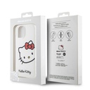 Apple iPhone 15 Uyumlu Kılıf Hello Kitty Orjinal Lisanslı Yazı ve İkonik Logolu Kitty Head Kapak - 7