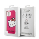 Apple iPhone 15 Uyumlu Kılıf Hello Kitty Orjinal Lisanslı Yazı ve İkonik Logolu Kitty Head Kapak - 14
