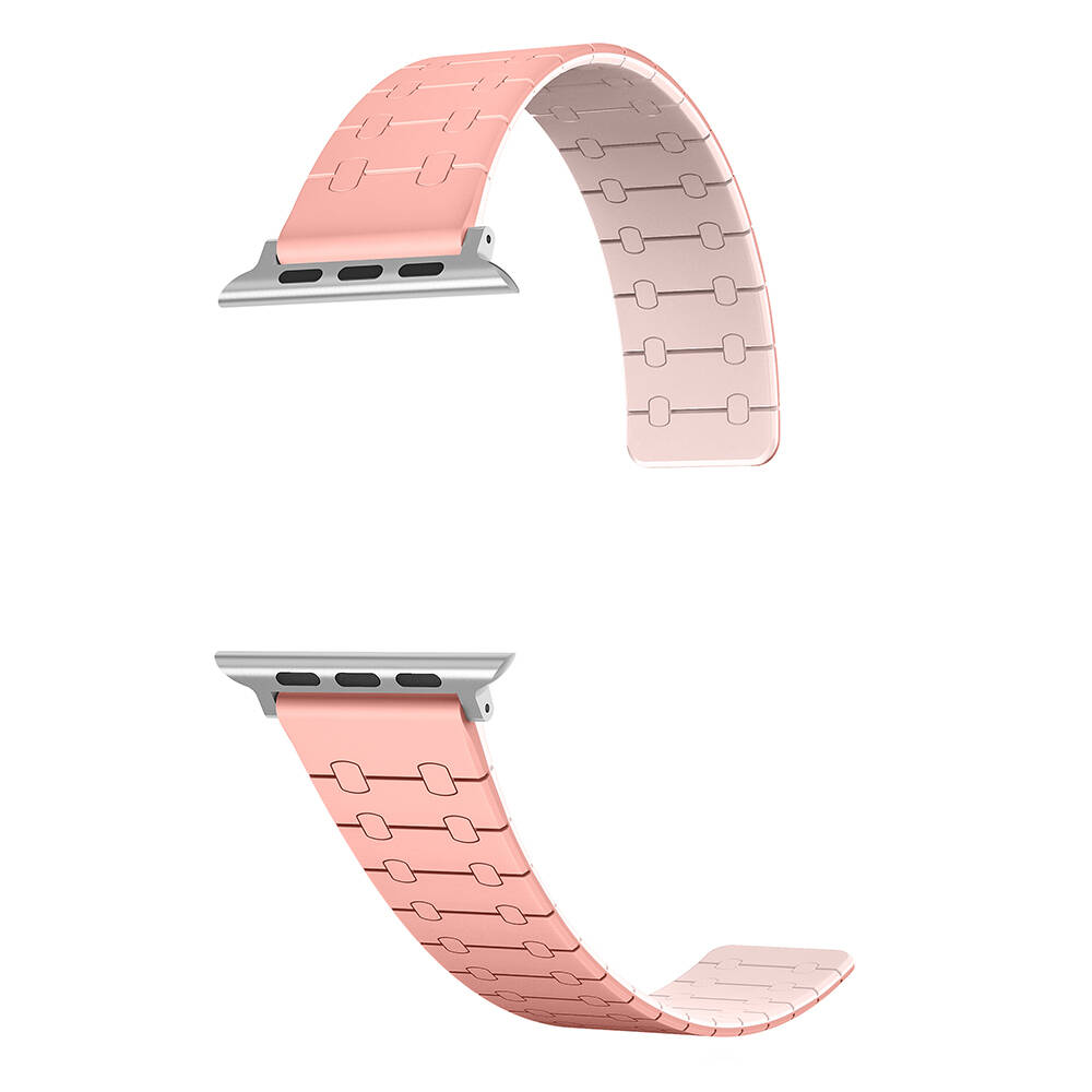 Apple Watch 44mm Uyumlu Zore KRD-111 Çizgili Desenli Silikon Kordon - 6