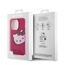 Apple iPhone 15 Uyumlu Pro Uyumlu Kılıf Hello Kitty Orjinal Lisanslı Yazı ve İkonik Logolu Kitty Head Kapak - 7