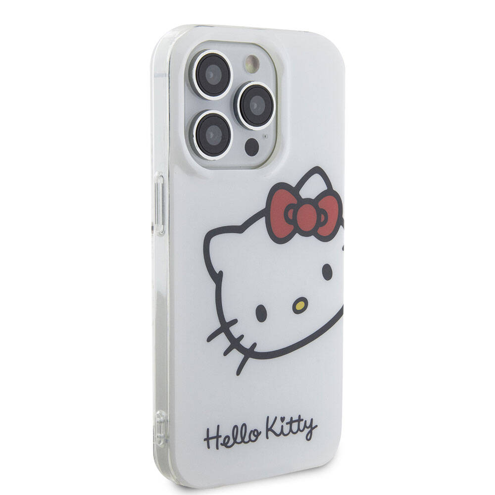 Apple iPhone 15 Uyumlu Pro Uyumlu Max Uyumlu Kılıf Hello Kitty Orjinal Lisanslı Yazı ve İkonik Logolu Kitty Head Kapak - 3