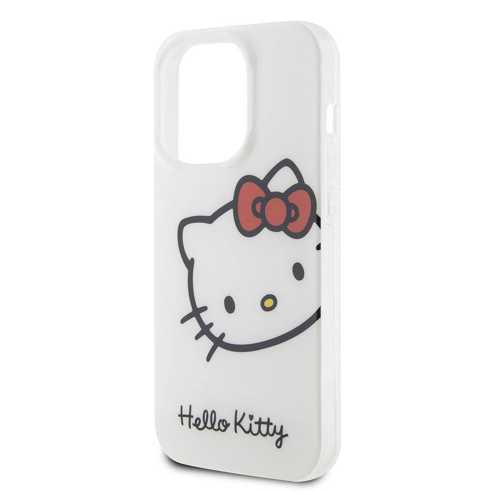 Apple iPhone 15 Uyumlu Pro Uyumlu Max Uyumlu Kılıf Hello Kitty Orjinal Lisanslı Yazı ve İkonik Logolu Kitty Head Kapak - 5