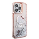 Apple iPhone 15 Uyumlu Pro Uyumlu Kılıf Hello Kitty Orjinal Lisanslı İkonik Sıvılı Glitter Kapak - 3