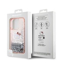Apple iPhone 15 Uyumlu Pro Uyumlu Kılıf Hello Kitty Orjinal Lisanslı İkonik Sıvılı Glitter Kapak - 7