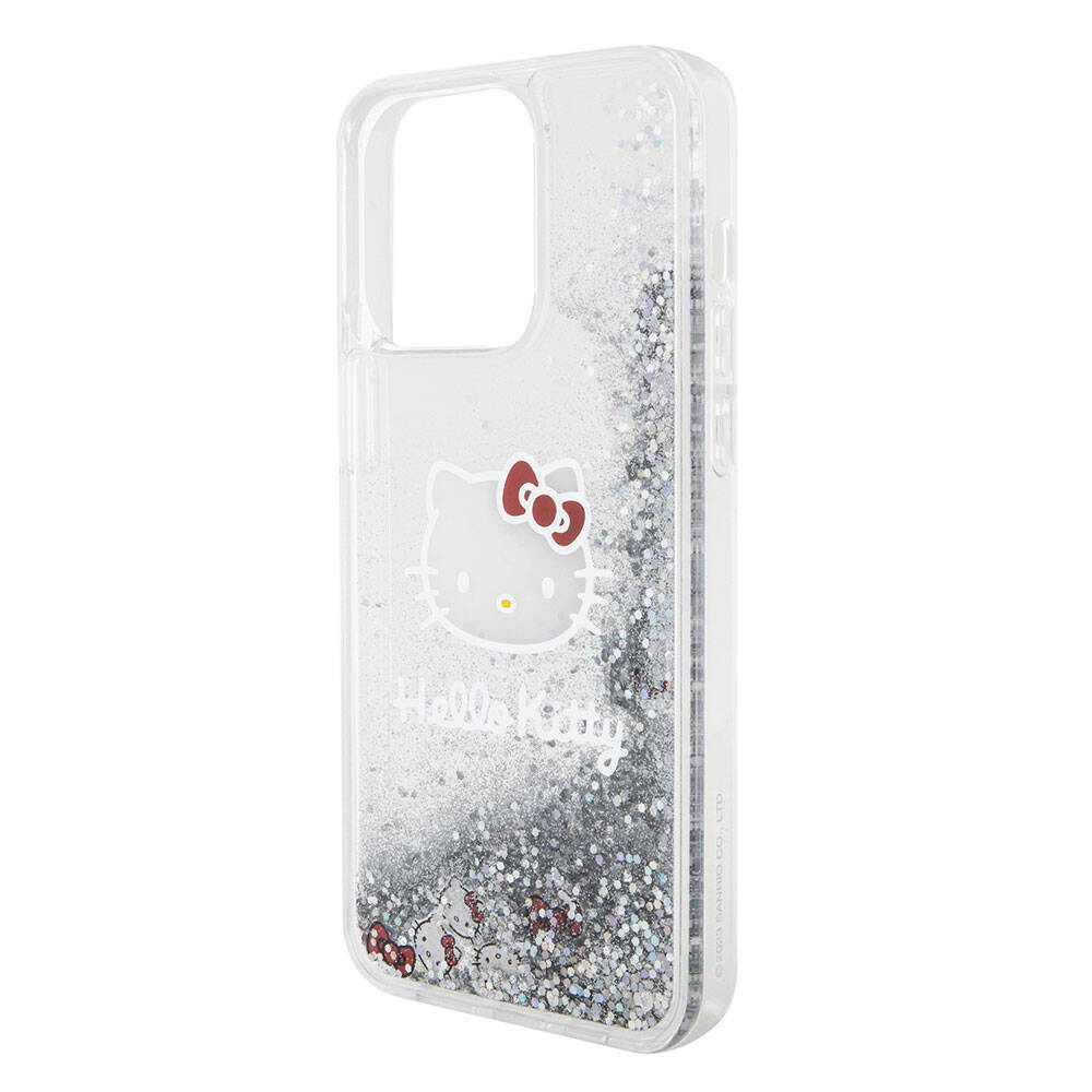 Apple iPhone 15 Uyumlu Pro Uyumlu Max Uyumlu Kılıf Hello Kitty Orjinal Lisanslı İkonik Sıvılı Glitter Kapak - 4