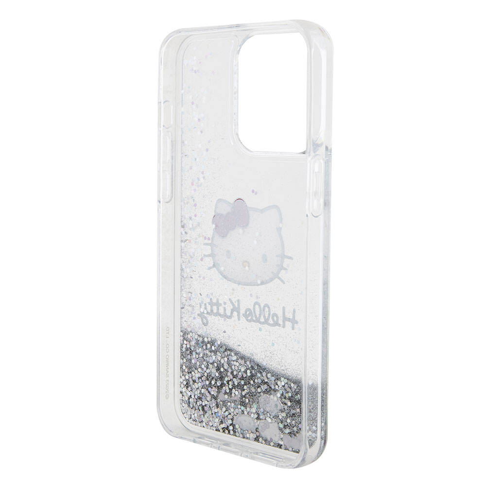 Apple iPhone 15 Uyumlu Pro Uyumlu Max Uyumlu Kılıf Hello Kitty Orjinal Lisanslı İkonik Sıvılı Glitter Kapak - 5