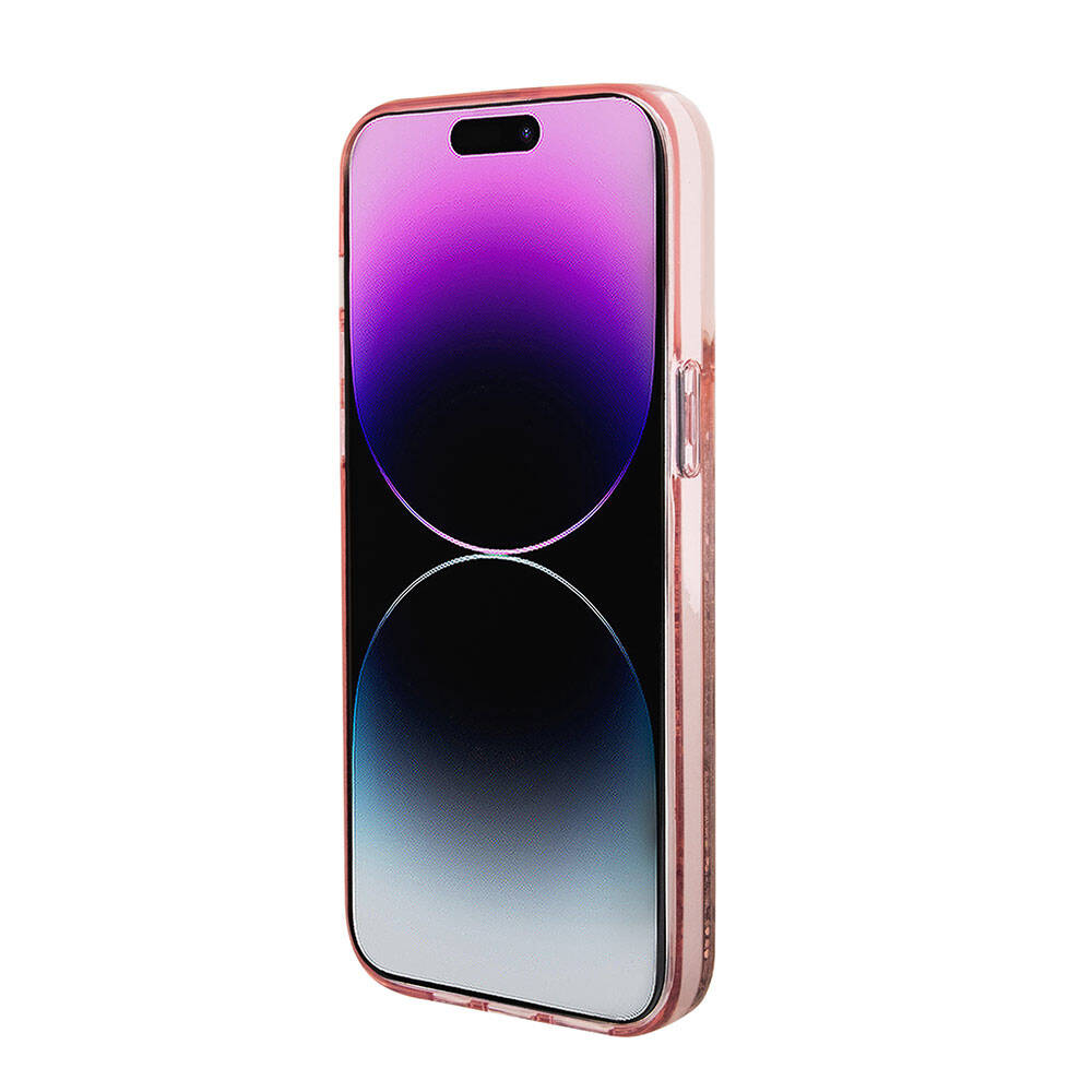 Apple iPhone 15 Uyumlu Pro Uyumlu Max Uyumlu Kılıf Hello Kitty Orjinal Lisanslı İkonik Sıvılı Glitter Kapak - 13