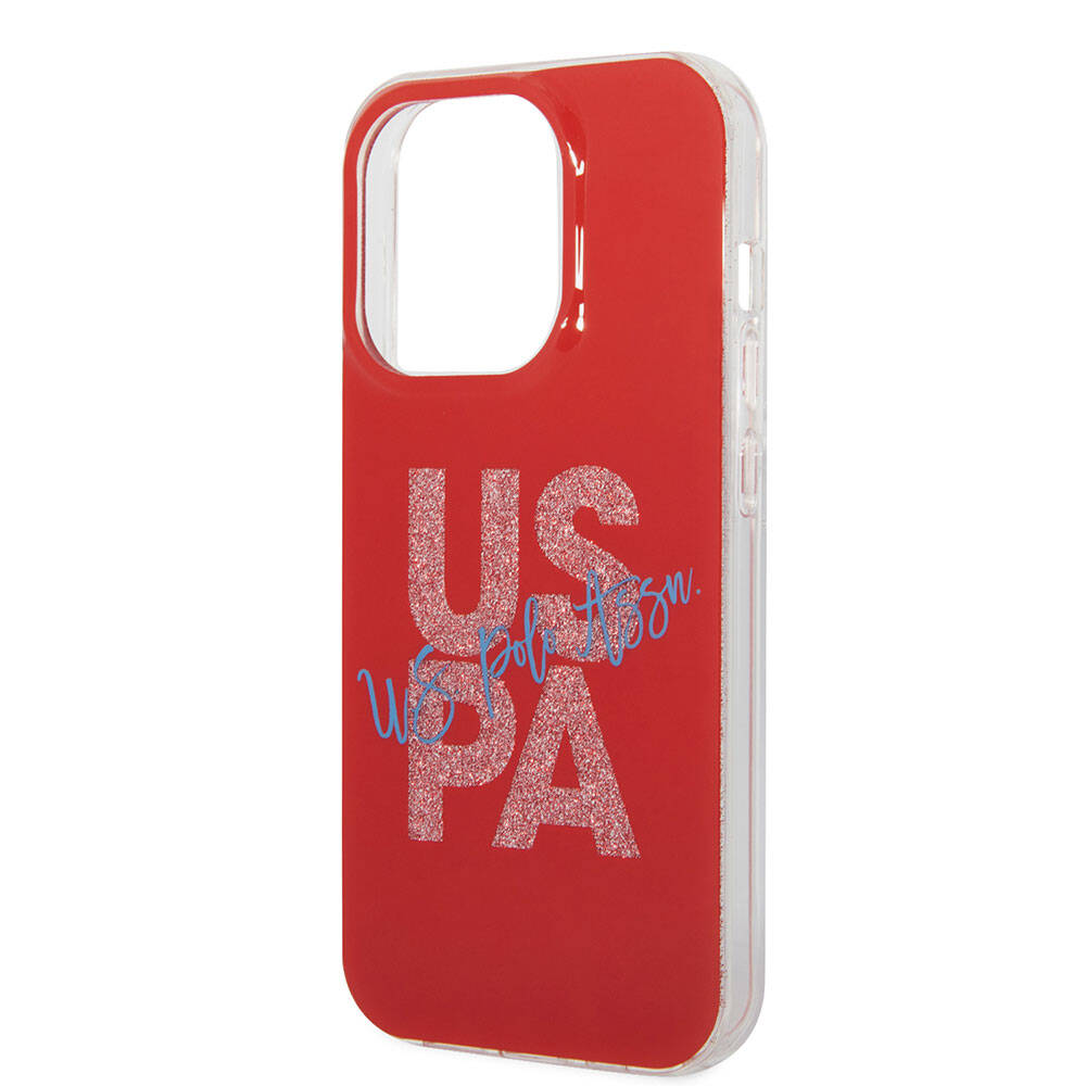 Apple iPhone 15 Uyumlu Pro Uyumlu Kılıf U.S. Polo Assn. Orjinal Lisanslı Simli Parlak Alfabe Tasarım Kapak - 19