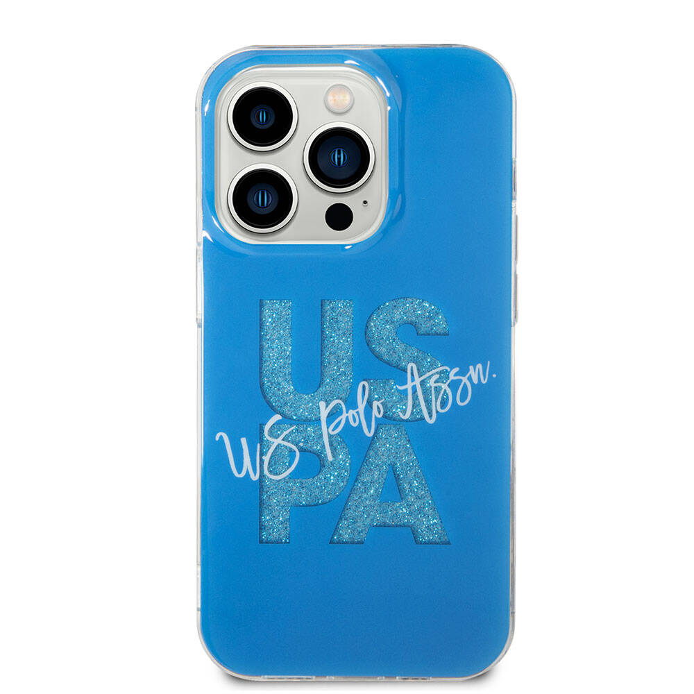 Apple iPhone 15 Uyumlu Pro Uyumlu Max Uyumlu Kılıf U.S. Polo Assn. Orjinal Lisanslı Simli Parlak Alfabe Tasarım Kapak - 8