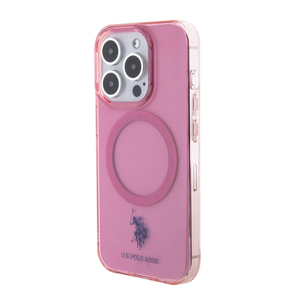 Apple iPhone 15 Uyumlu Pro Uyumlu Kılıf U.S. Polo Assn. Orjinal Lisanslı M-safe Şarj Özellikli Transparan Tasarım Kapak - 8