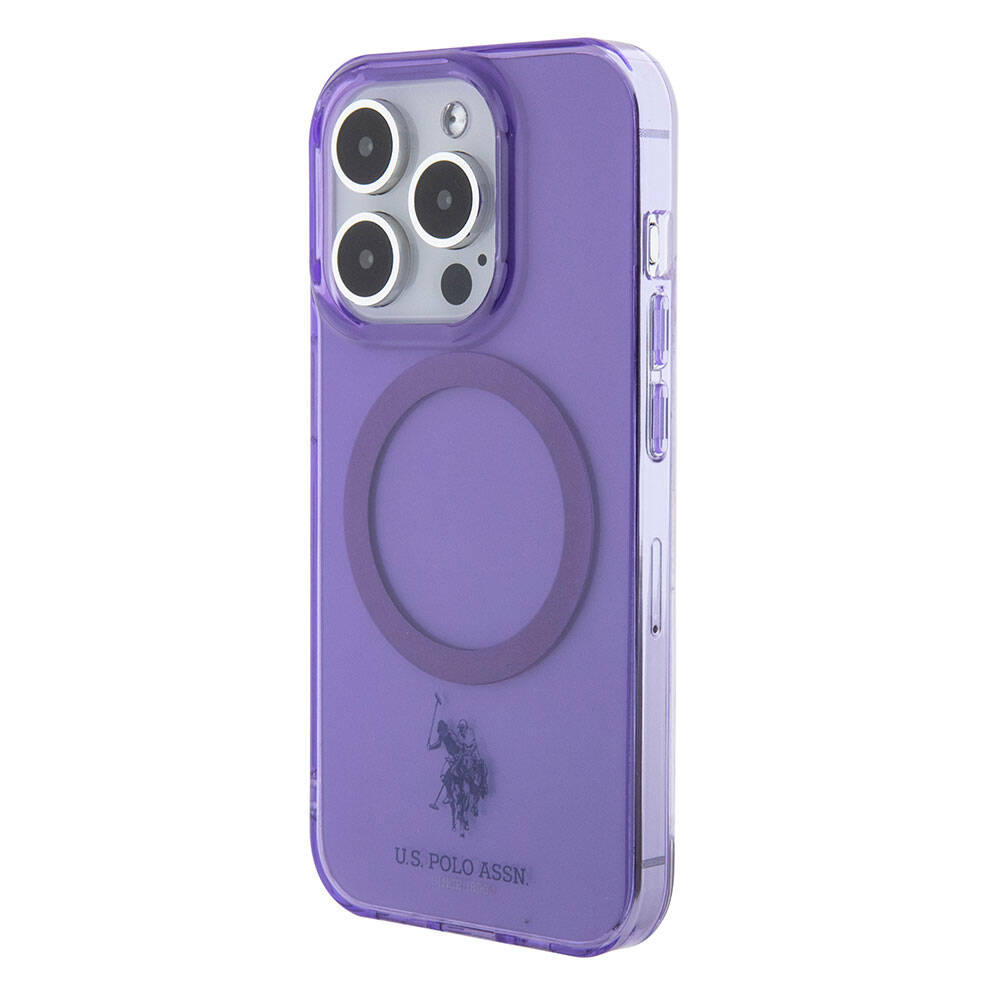 Apple iPhone 15 Uyumlu Pro Uyumlu Kılıf U.S. Polo Assn. Orjinal Lisanslı M-safe Şarj Özellikli Transparan Tasarım Kapak - 15