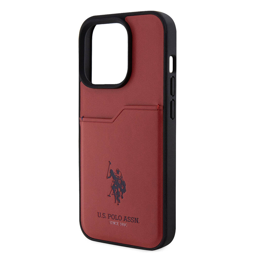 Apple iPhone 15 Uyumlu Pro Uyumlu Kılıf U.S. Polo Assn. Orjinal Lisanslı Baskı Logolu PU Kartlıklı Kapak - 26