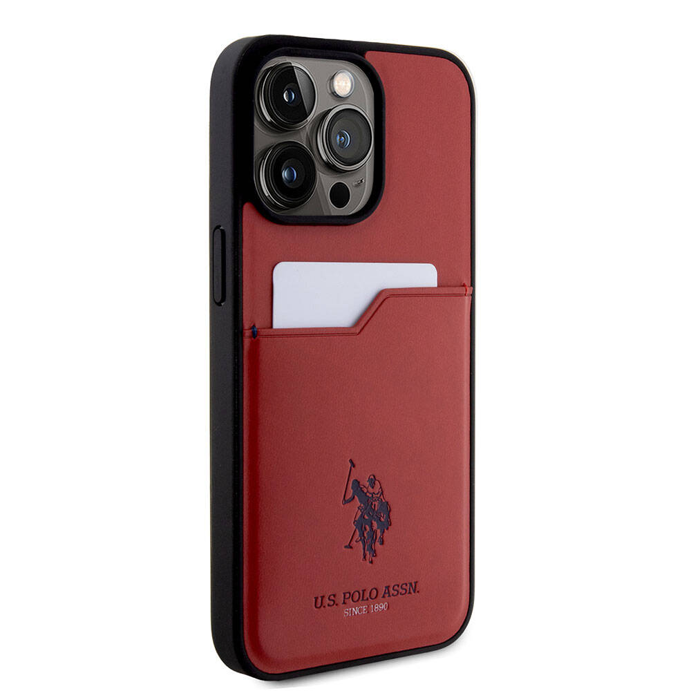 Apple iPhone 15 Uyumlu Pro Uyumlu Max Uyumlu Kılıf U.S. Polo Assn. Orjinal Lisanslı Baskı Logolu PU Kartlıklı Kapak - 24