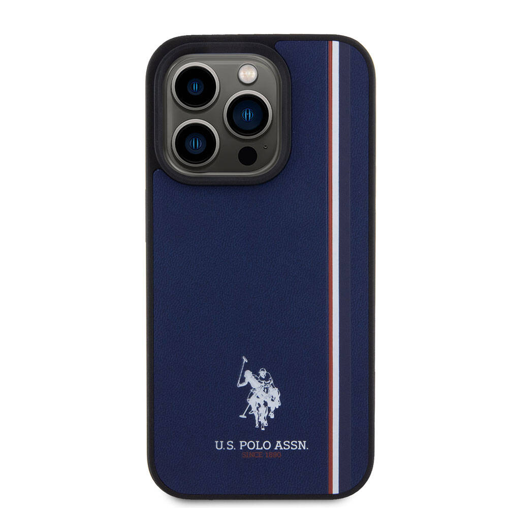 Apple iPhone 15 Uyumlu Pro Uyumlu Kılıf U.S. Polo Assn. Orjinal Lisanslı Üç Renk Şerit Tasarımlı Baskı Logolu Kapak - 2