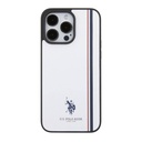 Apple iPhone 15 Uyumlu Pro Uyumlu Kılıf U.S. Polo Assn. Orjinal Lisanslı Üç Renk Şerit Tasarımlı Baskı Logolu Kapak - 23