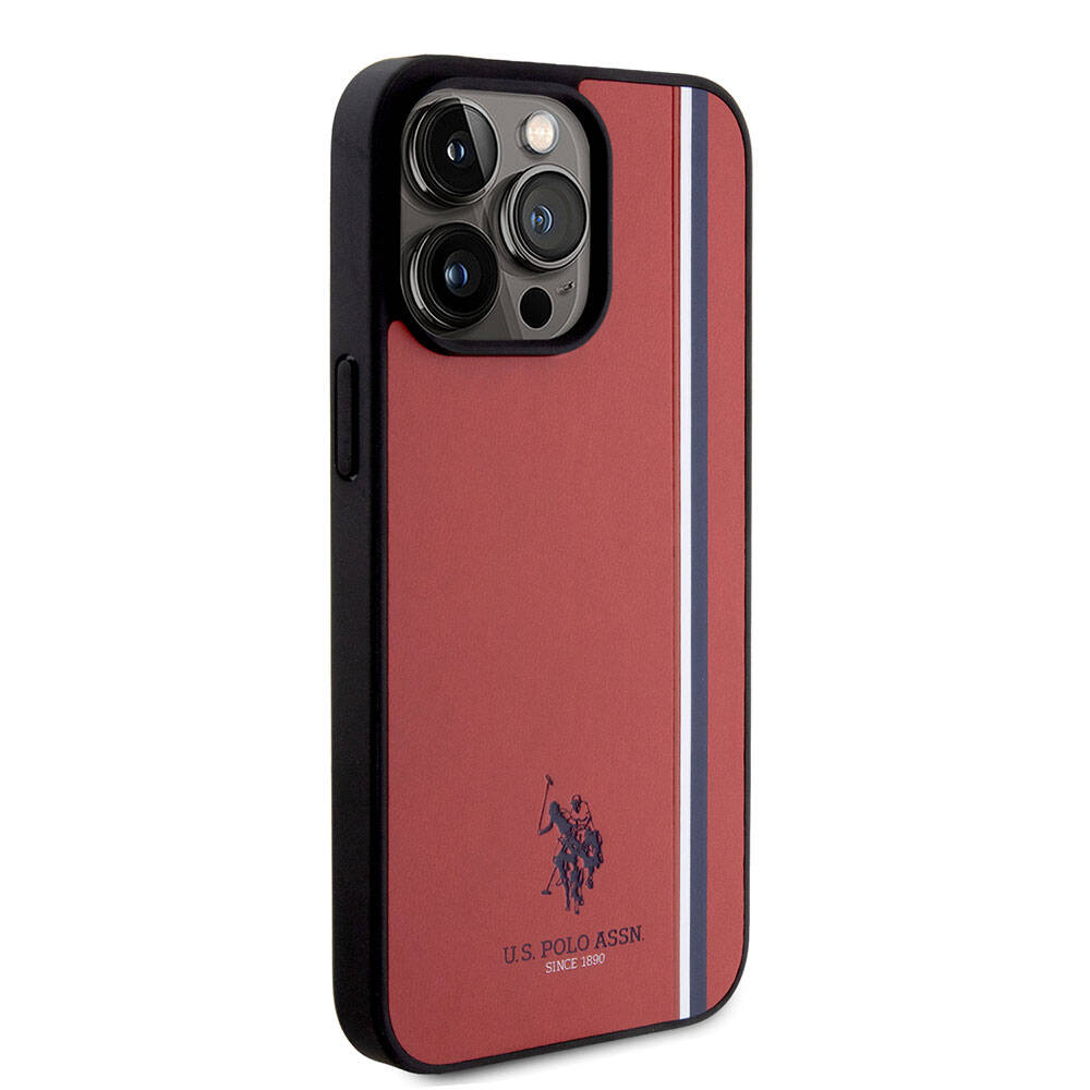 Apple iPhone 15 Uyumlu Pro Uyumlu Max Uyumlu Kılıf U.S. Polo Assn. Orjinal Lisanslı Üç Renk Şerit Tasarımlı Baskı Logolu Kapak - 3