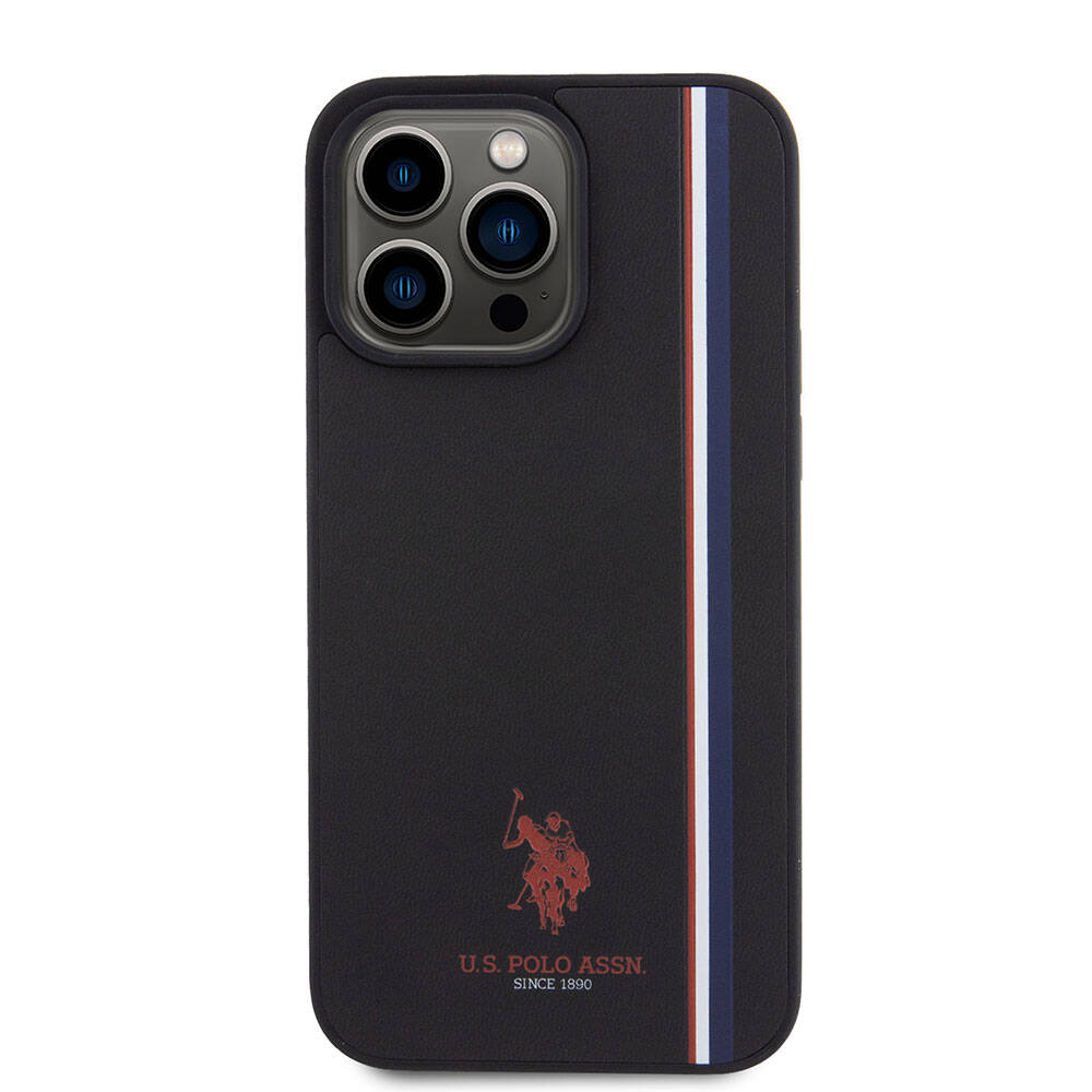 Apple iPhone 15 Uyumlu Pro Uyumlu Max Uyumlu Kılıf U.S. Polo Assn. Orjinal Lisanslı Üç Renk Şerit Tasarımlı Baskı Logolu Kapak - 9