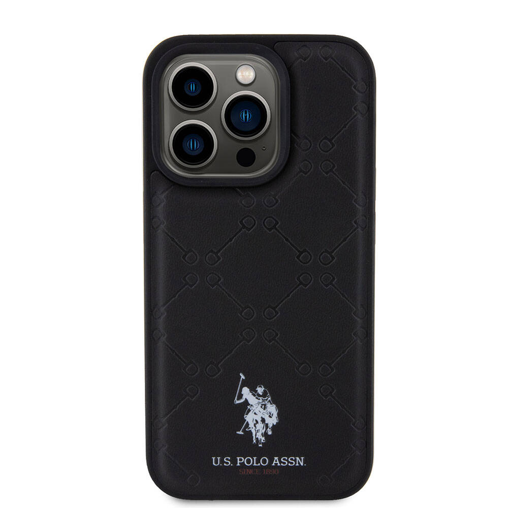 Apple iPhone 15 Uyumlu Pro Uyumlu Kılıf U.S. Polo Assn. Orjinal Lisanslı HS Desenli Baskı Logolu Suni Deri Kapak - 2