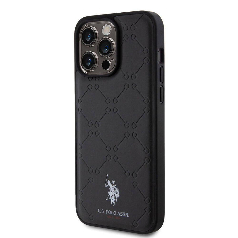 Apple iPhone 15 Uyumlu Pro Uyumlu Max Uyumlu Kılıf U.S. Polo Assn. Orjinal Lisanslı HS Desenli Baskı Logolu Suni Deri Kapak - 1