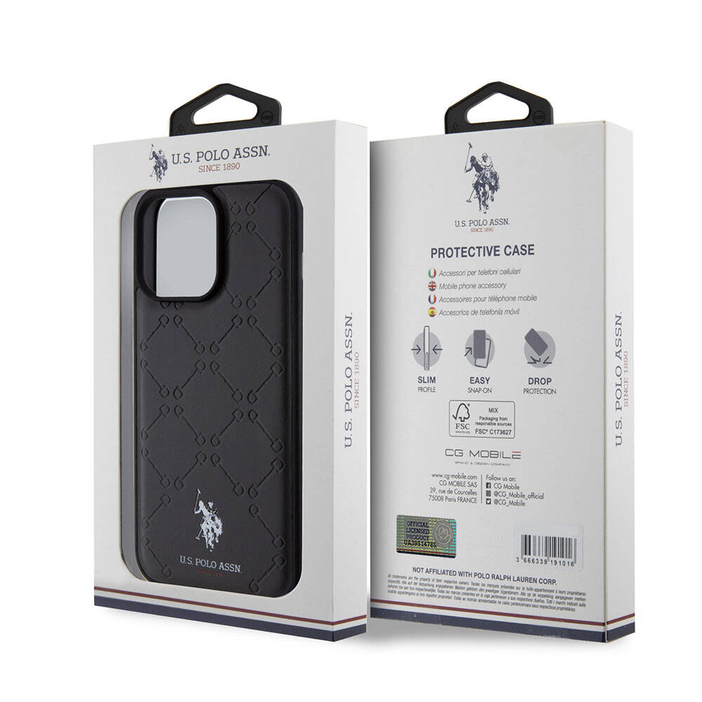 Apple iPhone 15 Uyumlu Pro Uyumlu Max Uyumlu Kılıf U.S. Polo Assn. Orjinal Lisanslı HS Desenli Baskı Logolu Suni Deri Kapak - 7