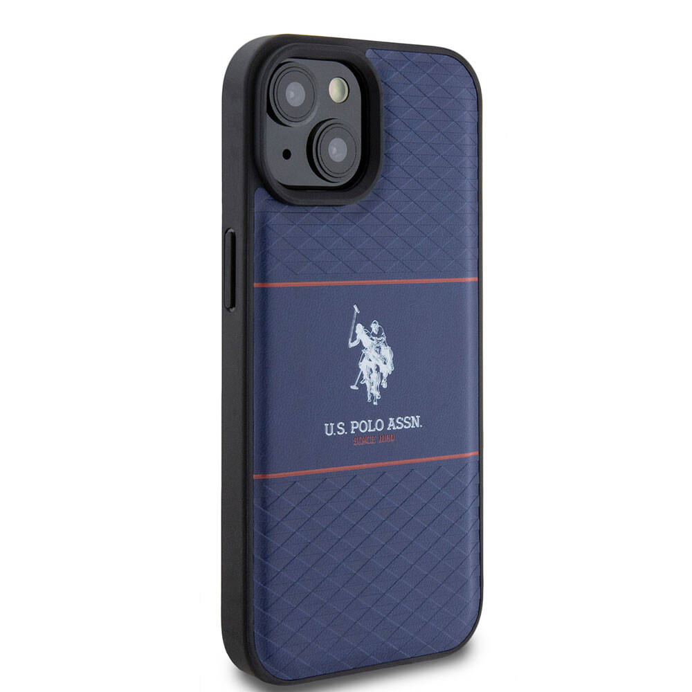 Apple iPhone 15 Uyumlu Kılıf U.S. Polo Assn. Orjinal Lisanslı Deri Şeritli Logo Dizayn Kapak - 3