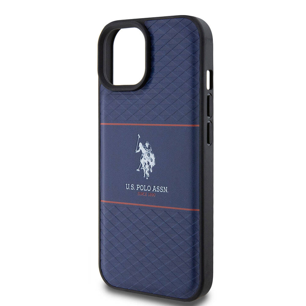 Apple iPhone 15 Uyumlu Kılıf U.S. Polo Assn. Orjinal Lisanslı Deri Şeritli Logo Dizayn Kapak - 5