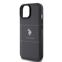 Apple iPhone 15 Uyumlu Kılıf U.S. Polo Assn. Orjinal Lisanslı Deri Şeritli Logo Dizayn Kapak - 12
