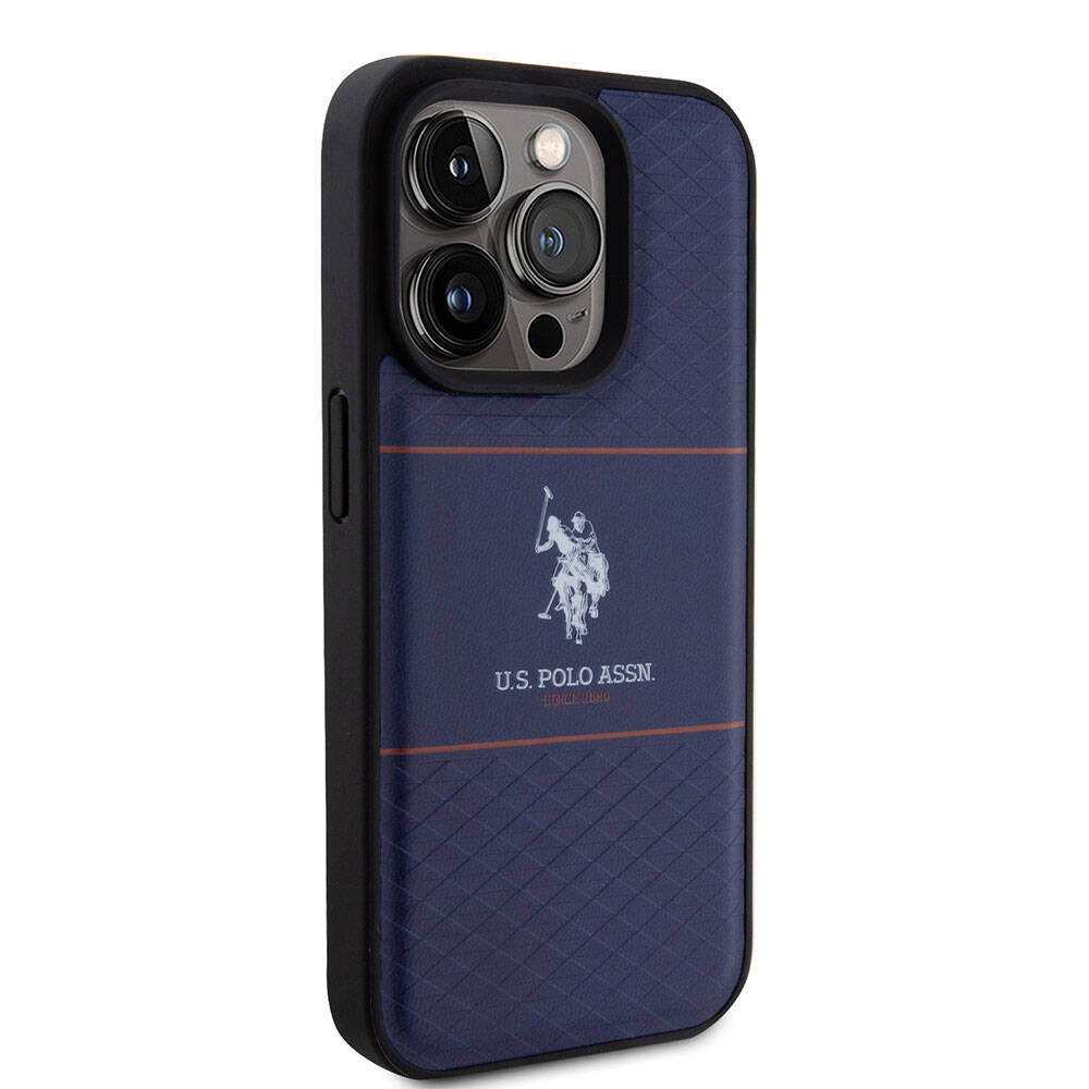 Apple iPhone 15 Uyumlu Pro Uyumlu Kılıf U.S. Polo Assn. Orjinal Lisanslı Deri Şeritli Logo Dizayn Kapak - 3