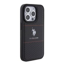 Apple iPhone 15 Uyumlu Pro Uyumlu Kılıf U.S. Polo Assn. Orjinal Lisanslı Deri Şeritli Logo Dizayn Kapak - 10