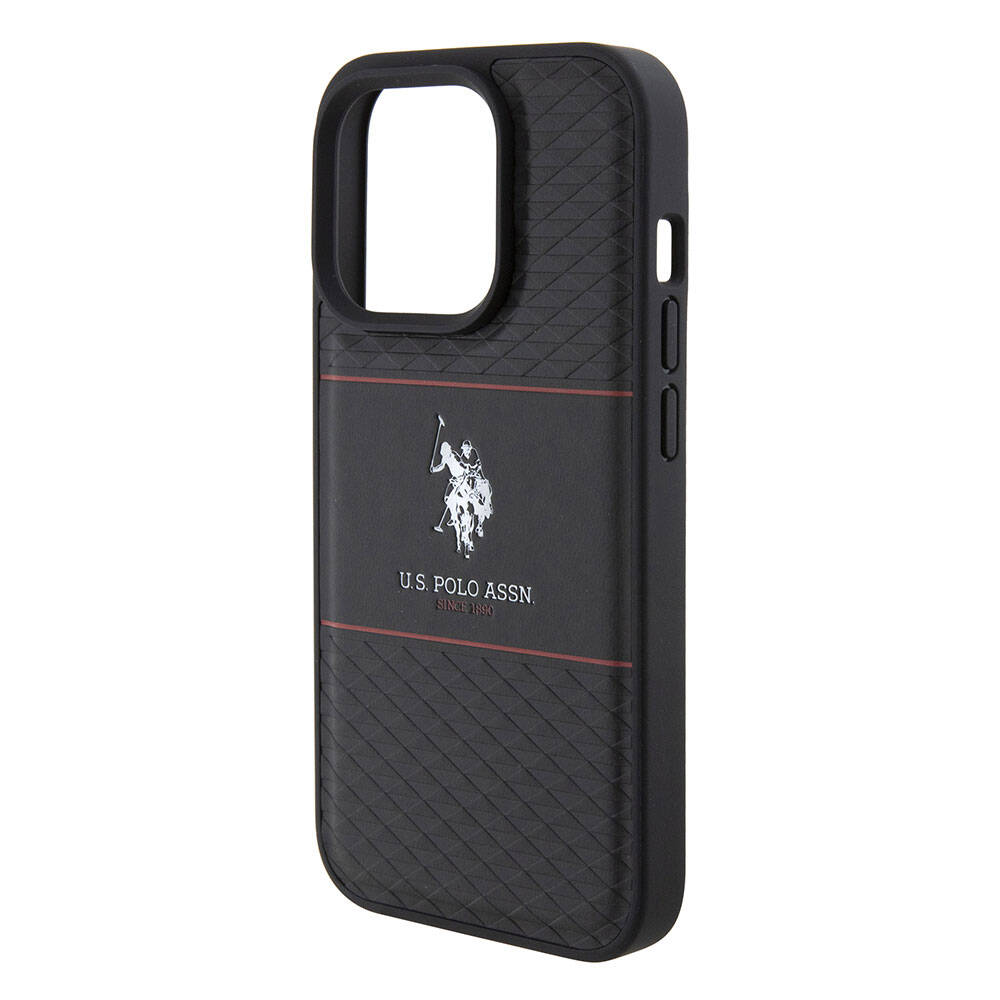 Apple iPhone 15 Uyumlu Pro Uyumlu Kılıf U.S. Polo Assn. Orjinal Lisanslı Deri Şeritli Logo Dizayn Kapak - 12