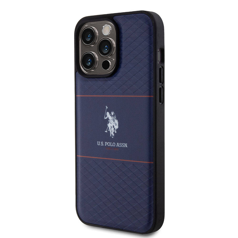Apple iPhone 15 Uyumlu Pro Uyumlu Max Uyumlu Kılıf U.S. Polo Assn. Orjinal Lisanslı Deri Şeritli Logo Dizayn Kapak - 8
