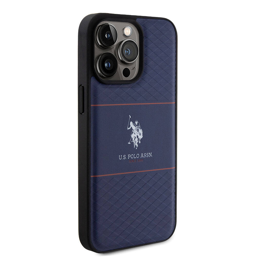 Apple iPhone 15 Uyumlu Pro Uyumlu Max Uyumlu Kılıf U.S. Polo Assn. Orjinal Lisanslı Deri Şeritli Logo Dizayn Kapak - 10