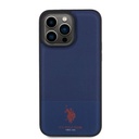 Apple iPhone 15 Uyumlu Pro Uyumlu Kılıf U.S. Polo Assn. Orjinal Lisanslı Suni Deri Arka Yüzey Baskı Logolu Örgü Desenli Kapak - 23