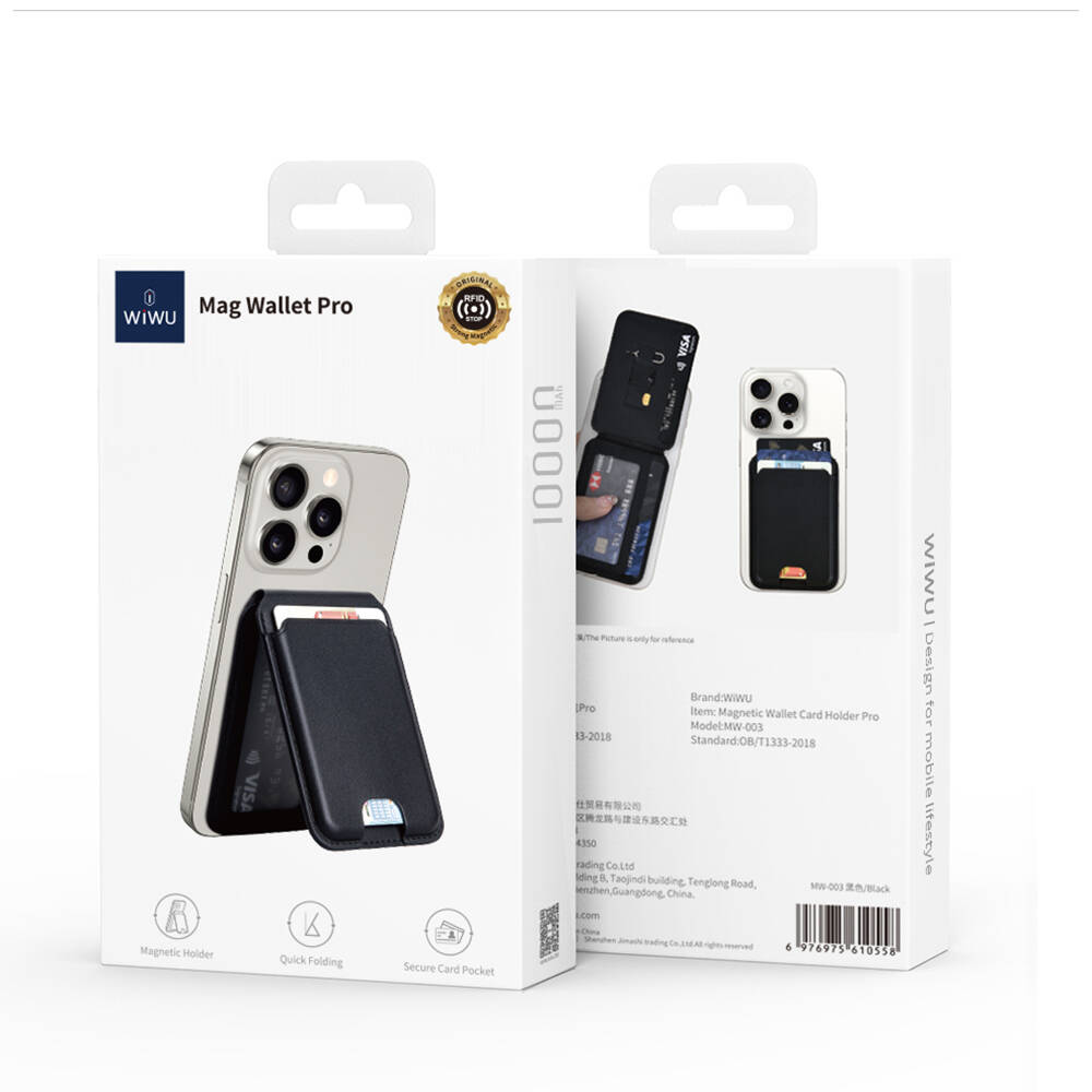 Wiwu MW-003 Mag Wallet Standlı Magnetik Kartlık - 7