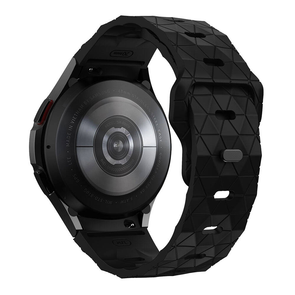 Samsung Galaxy Watch 5 44mm Uyumlu Zore KRD-116 20mm Futbol Desenli Spor Tasarımlı Silikon Kordon - 34