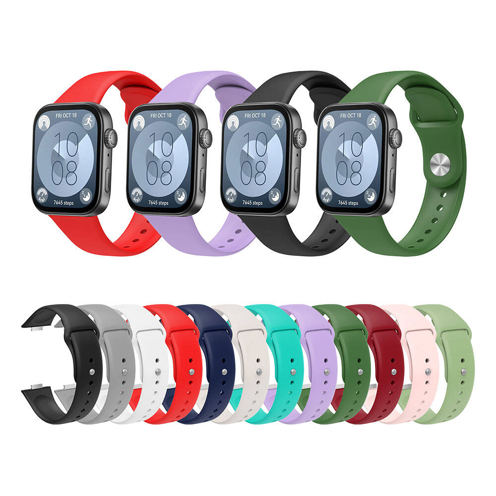 Huawei Watch Fit Uyumlu 3 Uyumlu KRD-11 22mm Silikon Kordon - 1