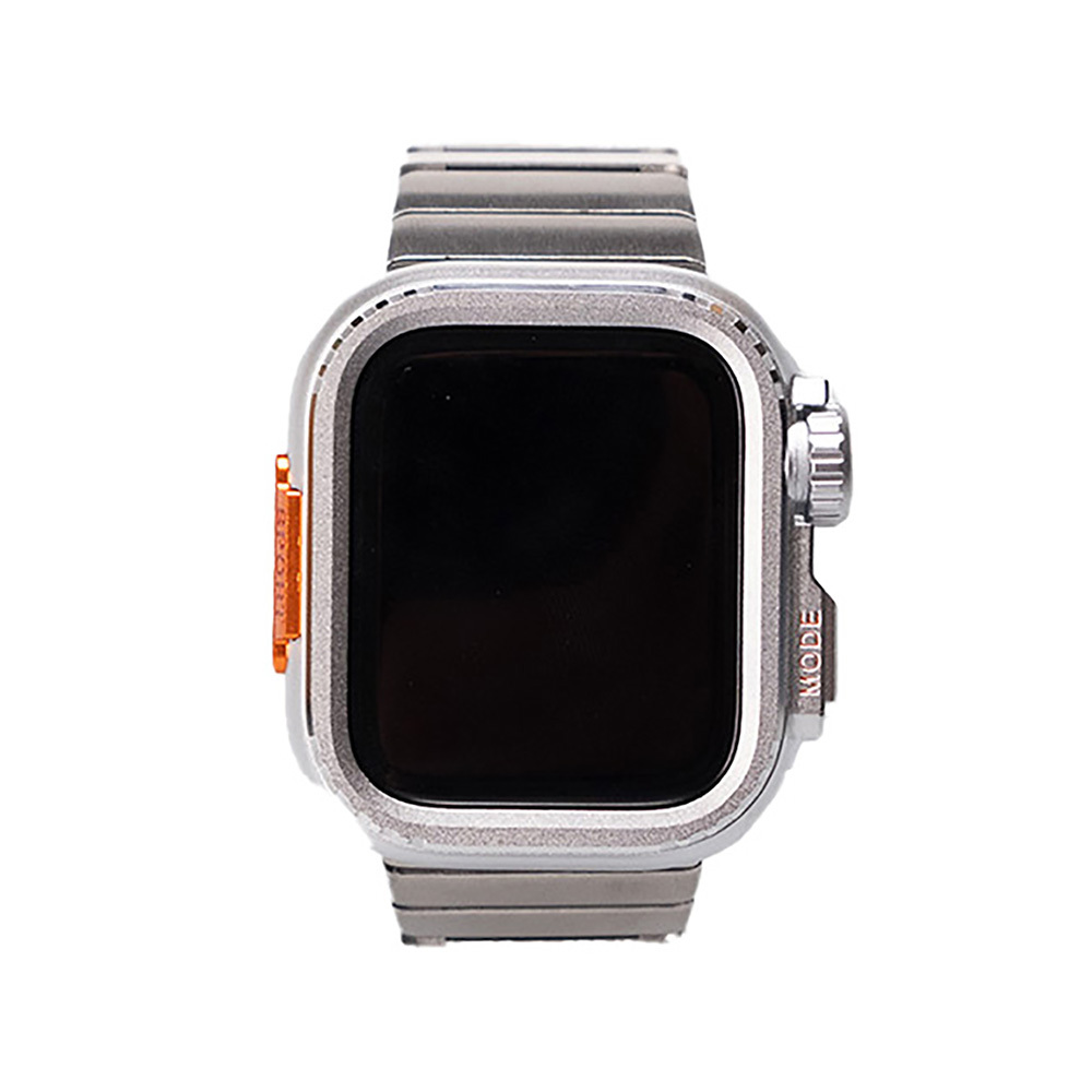 Apple Watch Ultra 49mm Uyumlu Zore KRD-126 Sert Kasa Koruyuculu Metal Kordon - 8