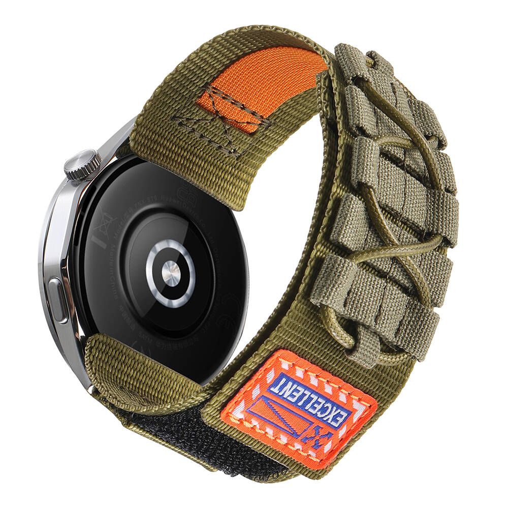 Huawei Watch GT 3 46mm Uyumlu Zore KRD-112 22mm Orbital Örgülü Halat Tasarımlı Naylon Kumaş Hasır Kordon - 4