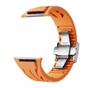 Apple Watch 42mm Uyumlu KRD-127 Metal Tokalı Silikon Kordon - 2
