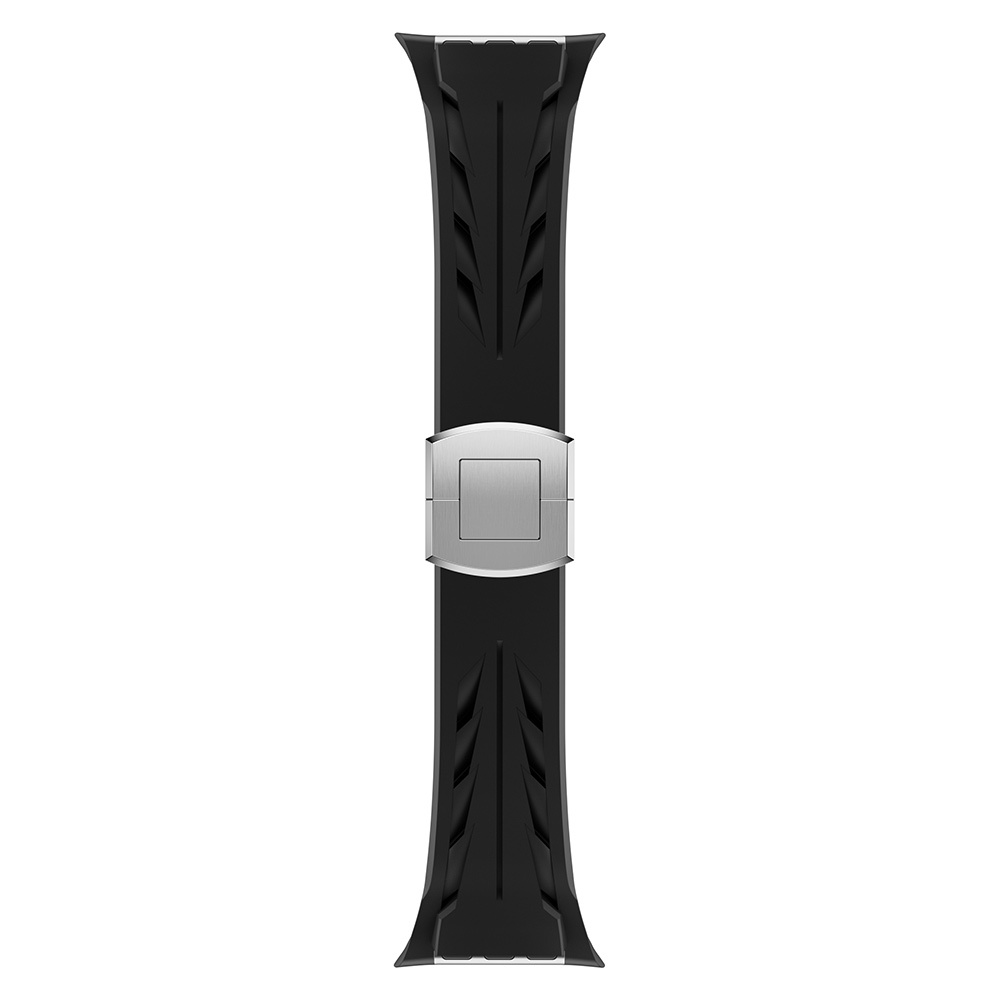 Apple Watch 42mm Uyumlu KRD-127 Metal Tokalı Silikon Kordon - 8