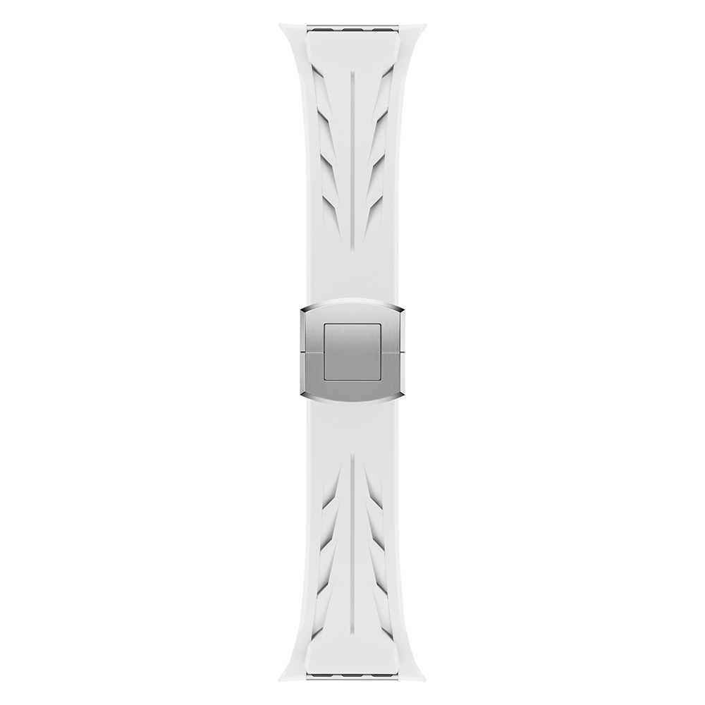 Apple Watch 42mm Uyumlu KRD-127 Metal Tokalı Silikon Kordon - 12