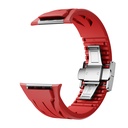 Apple Watch 42mm Uyumlu KRD-127 Metal Tokalı Silikon Kordon - 14