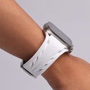 Apple Watch 42mm Uyumlu KRD-127 Metal Tokalı Silikon Kordon - 18