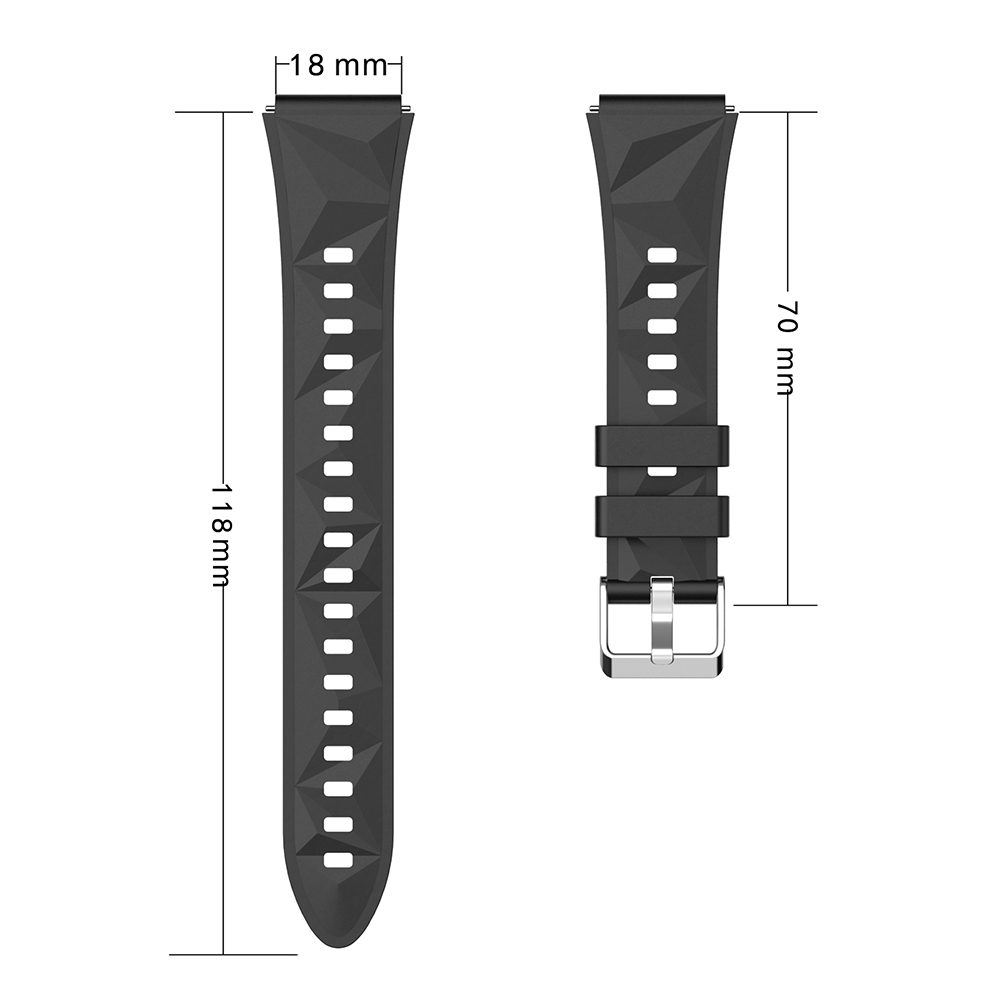 Huawei Watch GT 4 Uyumlu 41mm Zore KRD-129 18mm Silikon Kordon Strap Kayış - 33