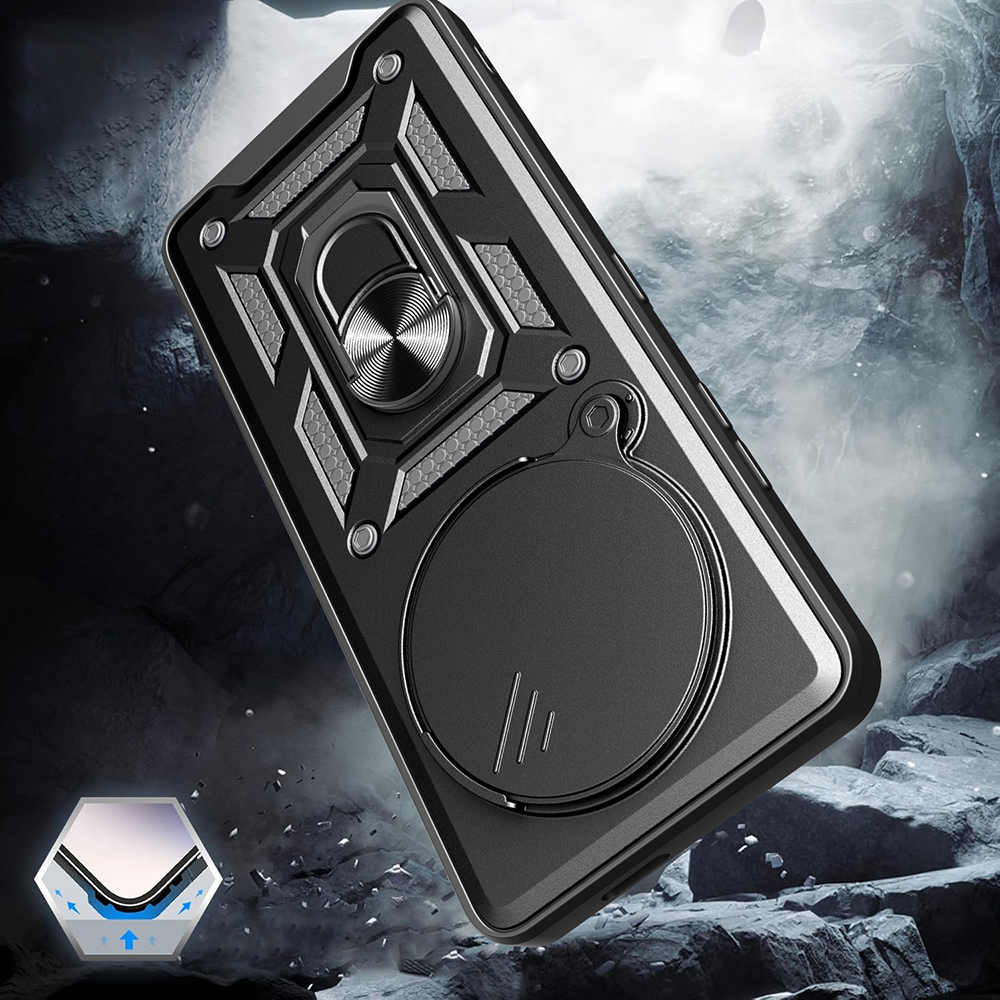 Honor X9C Kılıf Magnetik Standlı Kamera Korumalı Zore Sürgülü Vega Kapak - 3