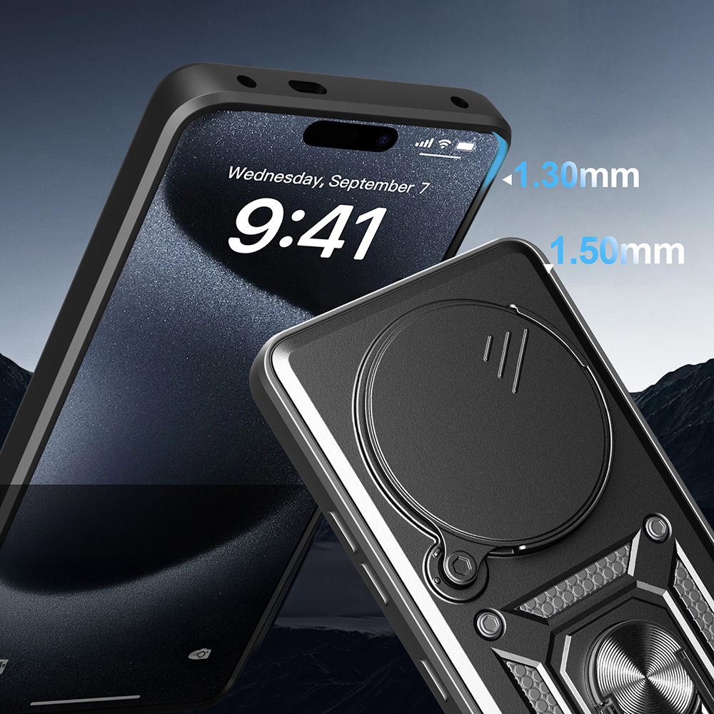 Honor X9C Kılıf Magnetik Standlı Kamera Korumalı Zore Sürgülü Vega Kapak - 4