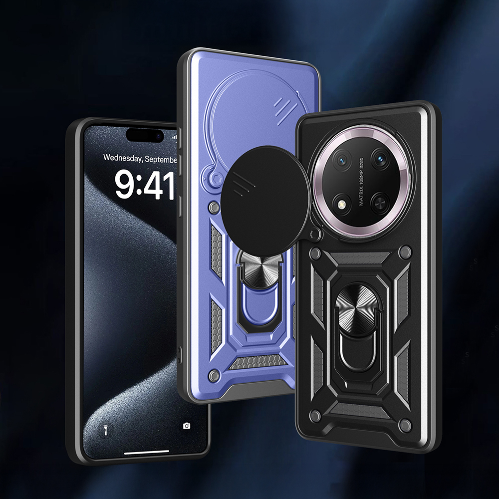 Honor X9C Kılıf Magnetik Standlı Kamera Korumalı Zore Sürgülü Vega Kapak - 8